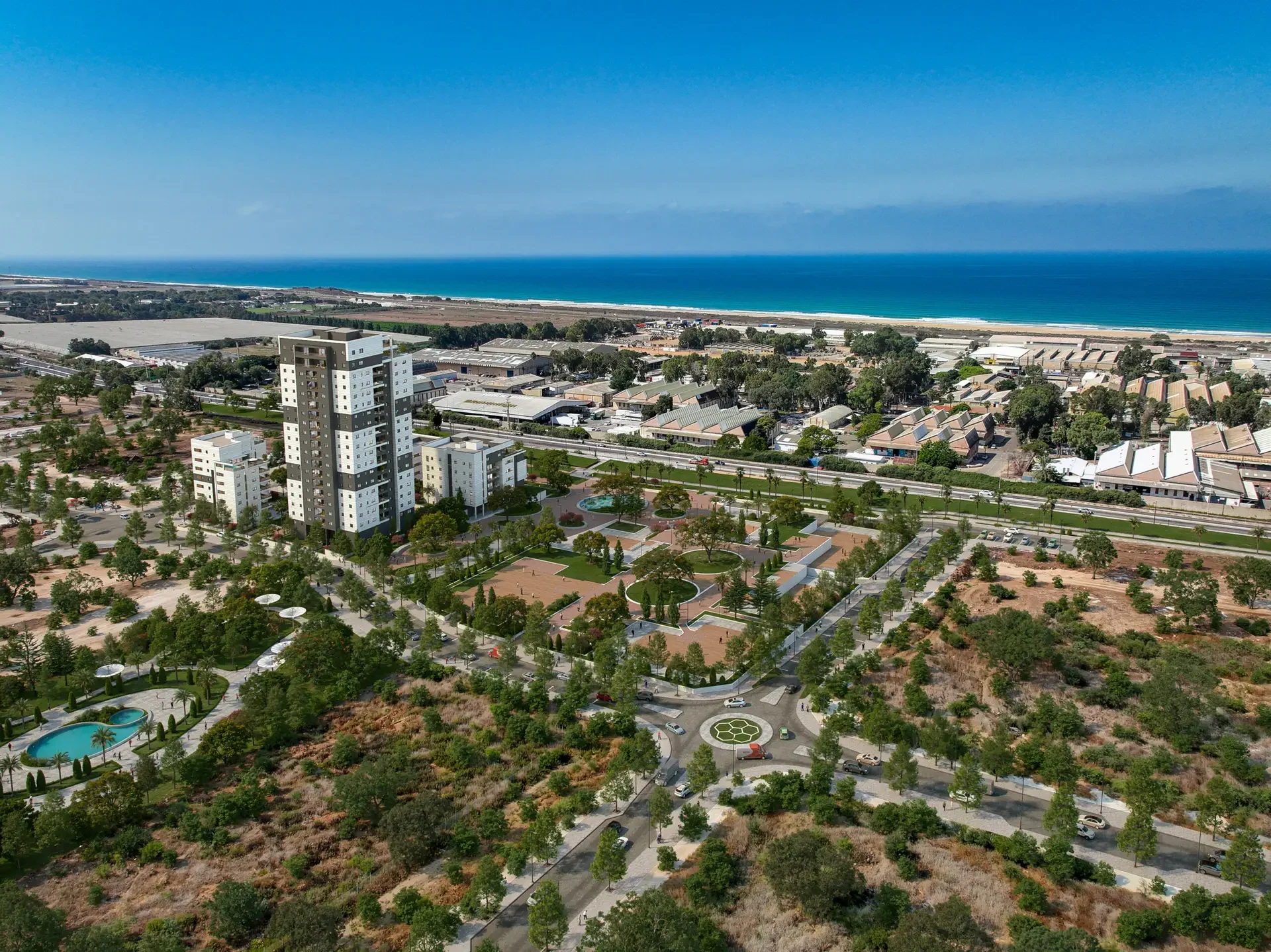 נאות ים — מבט כללי על המתחם בשעת בין ערביים
